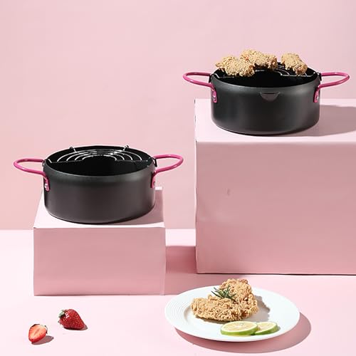 Tempura-Fritteuse, friteuse mit fett, Abtropfgestell und Essstäbchen für gebratene Hähnchenschenkel, getrockneten Fisch, Pommes Frites – Bild 5