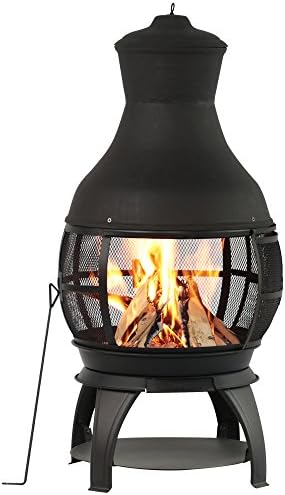 Outdoor Wood Burning Heater - Which 5 Will Transform Your Winter? 4 BALI OUTDOORS Wood Burning Fire Pits Chimenea Outdoor Fireplace Wooden Firepit, Brown-Black