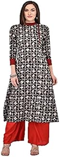 Straight Black Cotton Colourblocked Casual Kurti For Women