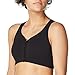Jockey Women's Zip Front Seam Free Bra, Deep Black, Medium