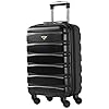 Flight Knight ABS Valise Cabine 55x35x20 cm Compatible avec Air France, Hop! easyJet, RyanAir Et Bien d’autres! Bagage a Main Legere Sac Cabine avec 4 Roues.