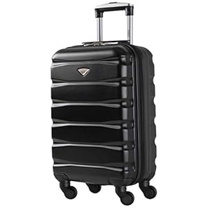 Flight Knight ABS Valise Cabine 55x35x20 cm Compatible avec Air France, Hop! easyJet, RyanAir Et Bien d’autres! Bagage a Main Legere Sac Cabine avec 4 Roues.