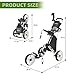 FLAGTAG Golf Push Cart 3 Wheel,Foldable Golf Push Cart,Golf Bag Cart with Foot Brake,Umbrella Holder, Cup Holder, Storage Compartment