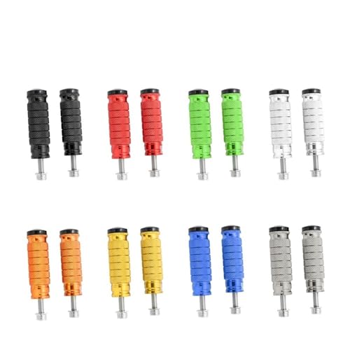 Pédales moto M8 8 mm antidérapantes pour commandes reculées