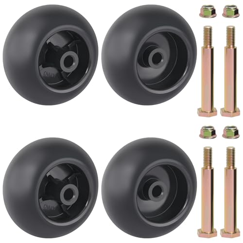 CheeMuii 753-04856A Lawn Mower Deck Wheels Kit 4 Pack 5 Inch Mower Deck Wheels Replace for 753-04856A 734-3058B 738-3056 Fit for Most 42 46 48 50 52 and 54 Mower Deck