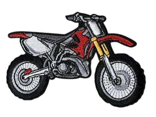3.5" Motorcycle Racing Iron On Patch - Embroidered Motocross Racing