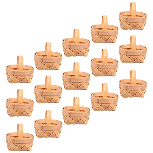 Cabilock 15pcs Hand-woven for Candy Packing Decorative Storage Rustic Design for Party Favors and Portable and Convenient Use