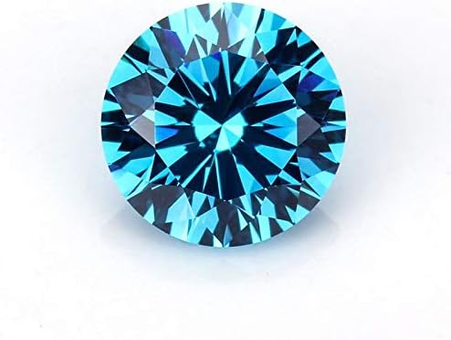 Gamerick Beautiful Blue Color 1.11 Carat Round Brilliant Cut 7 MM VVS Clarity Moissanite