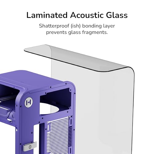 Image of HYTE X50 - Modern Performance ATX Mid-Tower Gaming PC Case - Optimized High Airflow Chassis - 4mm Thick, Curved, Laminated Acoustic Glass - Micro Mesh Panel w Sturdy Stamped Steel - Taro Milk (Purple)