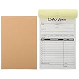 DIYEAH 2pezzi Libro Delle Ricevute in Parti Modulo d Ordine Per Piccole Imprese e Ristoranti Blocco Per Copie Delle Ricevute Per Gestione Ordini e Vendite