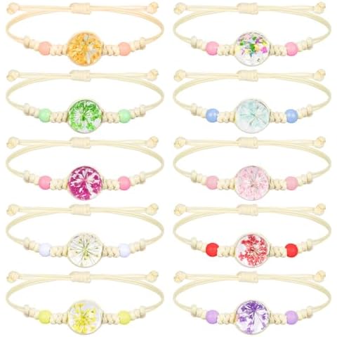 Jiusely 10 PCS Colourful Friendship Bracelets Cover