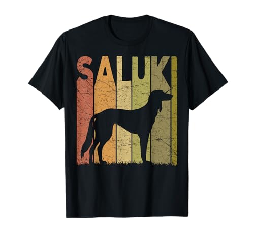 Saluki Vintage Saluki Dog Retro Dog Saluki Lover Men Women Girls Kids T-Shirt