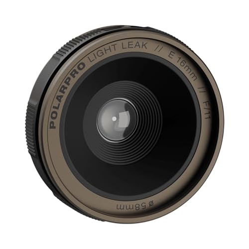 PolarPro LightLeak Lens 28mm - Dispo Film Look for Digital Cameras | Adjustable Light Leak Ring, Fixed F/11 Aperture – Vintage Disposable Looks with Soft Focus, Grain & Lens Flares – for Sony E Mount