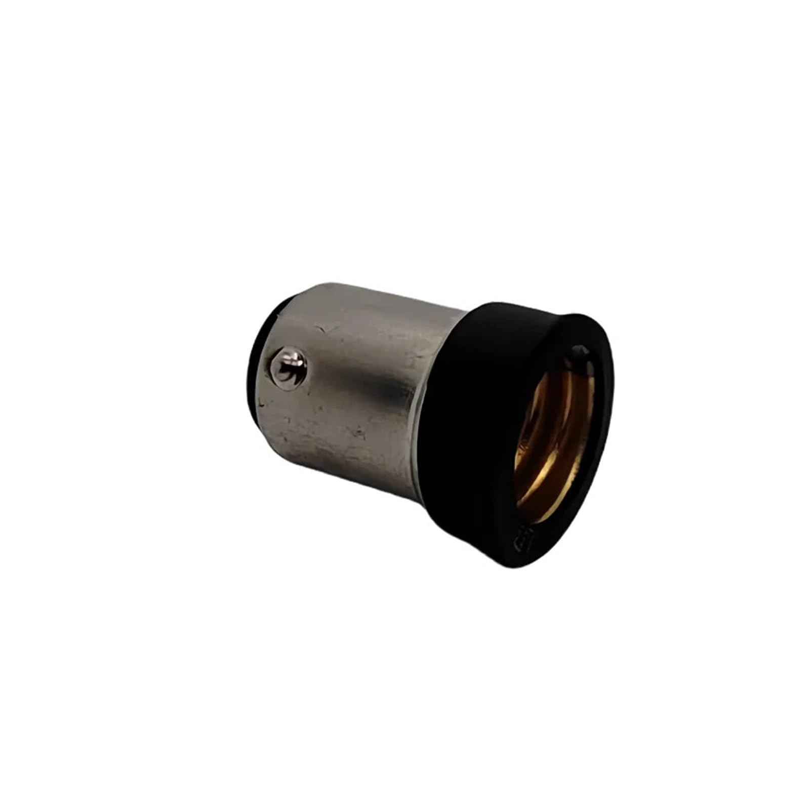 Genérico BA15D a E14 Base lámpara de luz LED bombilla adaptador convertidor giro portalámparas tornillo(100PCS,schwarz)