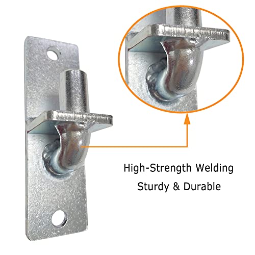 Wall Mount Flat Back Chain Link Fence Gate Hinge With 5/8 Hinge Pin 2 Pack (Screws Not Included) #TOP1