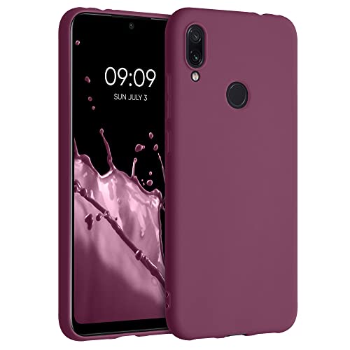 kwmobile Custodia Compatibile con Xiaomi Redmi Note 7 / Note 7 Pro Cover - Back Case per Smartphone in Silicone TPU - Protezione Gommata - viola bordeaux