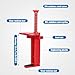 AYNEFY Bricklaying Lines,2Pcs Brick Liner Runner Wire Drawer Laying Brick Hanging Leveling Measuring Tool Bricklaying Tool Fixer Bricklaying Clamps for Masonry Line(Red)