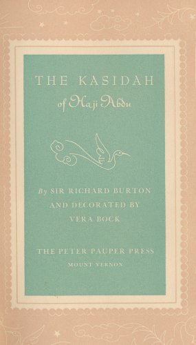THE KASIDAH OF HAJI ABDU by Sir Richard Burton ... B00338HAGS Book Cover