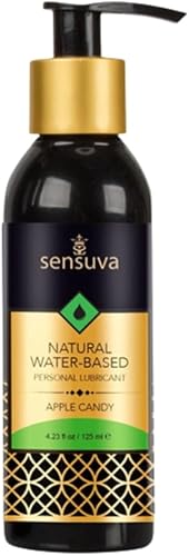 Lubricante personal natural a base de agua | Caramelo de manzana | 4 onzas líquidas