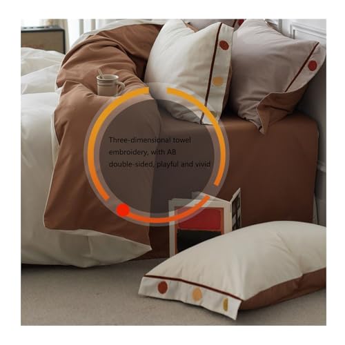 Housse de couette broderie élégante | Parure de lit cocon de douceur