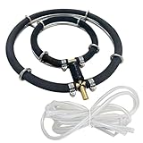 EdisonBrain ダブル エアーリング 直径約25cm エアレーション 3mホース付属 水槽 気泡 バブル 酸素 補給 ステンレス 水族館 水産養殖 熱帯魚 鯉 金魚 エア盤 生け簀 池 いけす