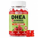 HFELIZ DHEA Supplement for Women, DHEA 25mg Gummies with B6, B12, Folate and Chasteberry for Energy Support, Vegan, Raspberry Flavor, 60 Count