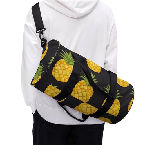 Pineapple Fruit Pattern Sports Gym Bag Travel Duffel Workout Bag with Adjustable Strap4