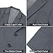 Vssjavun Mens Suit Jacket Fashion Sport Coats Wedding Dress Party Suit Blazer Dgrey 2XL