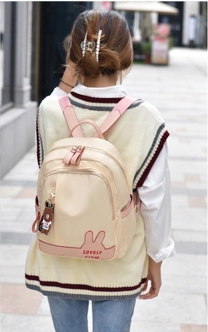 BANQLYN Shoulder Bag for Women Stylish Ladies Messenger Bags Purse and Handbags Wallet Mini Backpack Purse, European And American Trend Trip Purpose Backpack (Black) (Cream) 1
