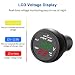 YGL 3 en 1 Cargador USB para Automóvil,Coche Moto Impermeable Voltímetro LED/Cargador/Termómetro...