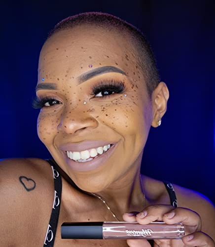 Mynena Nude Lipstick Liquid Kissproof Waterproof Lightweight Smudge Proof Matte Color Stay Lip Stain Talc-Free Mica-Free Gluten-Free Paraben-Free | Rosy #TOP3