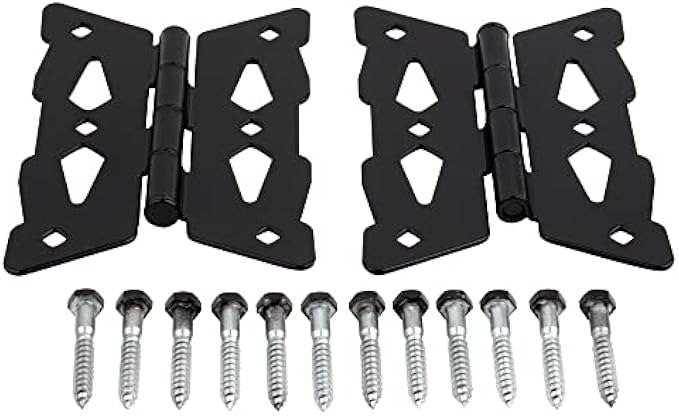 National Hardware N109-218 SPB8443 Decorative Butterfly Hinges in Black