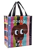 Blue Q Handy Tote ~ Doggy Bag. Reusable lunch bag, little tote, gift bag, sturdy and easy to clean, made from 95% recycled material, 10'h x 8.5'w x 4.5'd