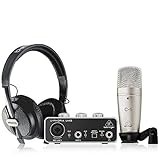 Behringer U-PHORIA STUDIO Paquete completo de grabación/podcasting con interfaz de audio USB, micrófono de condensador, auriculares de estudio y más