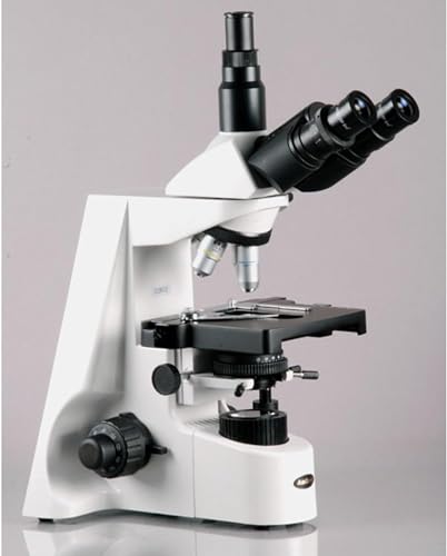 Image of AmScope T690B-PL Trinocular Compound Microscope, 40X-2000X Magnification, WH10x and WH20x Super-Widefield Eyepieces, Infinity Plan Achromatic Objectives, Brightfield, Kohler Condenser, Double-Layer Mechanical Stage