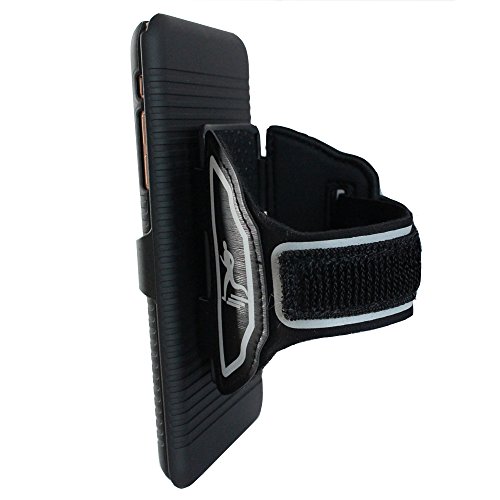 Chuangxinfull Sports Armband Wristband Case For Iphone 8 Plus, 7 Plus, Hybrid Hard Case Cover With Sport Armband, 180° Rotative Holster, Sport Armband For Running Jogging Exercise Or Gym #TOP7