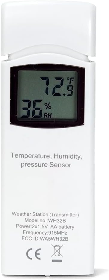 WH32B Thermo-Hygrometer-Barometer Sensor Only for WS-0900-IP, WS-1002-WIFI, WS-1550-IP, WS-2000, WS-5000