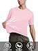MAGCOMSEN Mens Sun Shirts Quick Dry T-Shirt Short Sleeve Running Shirt Sun Protection Ultra Performance Shirts Crew Neck Boat Shirts Fishing Shirts Light Pink X-Large