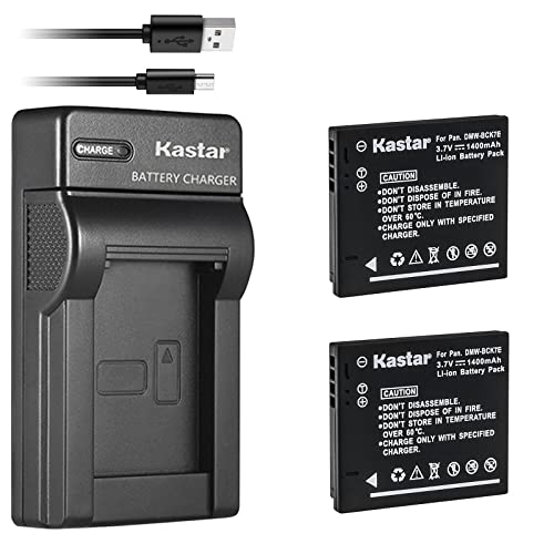 Kastar Battery & Slim Charger Replacement for Panasonic DMW-BCK7E, Lumix DMC-FH25 FH27 FS16 FS18...