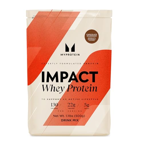 Image of Myprotein Impact Whey Protein Powder, 1.1 Lbs (Servings) Chocolate Milkshake, 22g Protein & 5g BCAA Per Serving, Protein Shake for Superior Performance, Muscle Strength & Recovery, Gluten Free