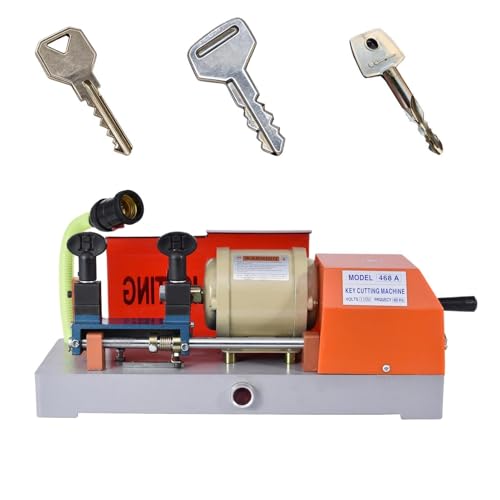 468A Commercial Key Cutting Duplicator 110V - Portable Horizontal Metal Tool with LaserPositioning for Home & Auto Hardware