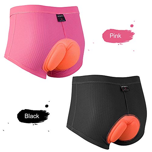 Andoer Shorts de ciclismo feminino 3D acolchoados para bicicleta e ciclistas Shorts respiráveis ​​de
