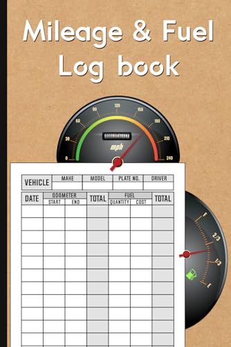 Mileage And Fuel Log Book: Easily track your personal and business vehicle mileage and fuel consumption records.