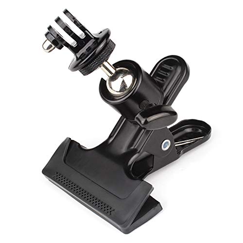 Action Pro Long Screw Ball Head 360 Degree Rotating Spring Clamp Mount Adapter Camera Vigorously Clip Compatible with GoPro-13/12/11/10/9/8/7/6/5/4/3+/3/SJCAM/YI Action Cameras 4