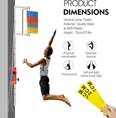 Herramienta de medición de salto vertical para mejorar la elevación con poste de pared ajustable 3
