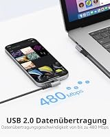 HOTNOW Kurze Rechtwinkel USB C zu C Kabel 200cm 3 Stück 90 grad – Ansicht 4