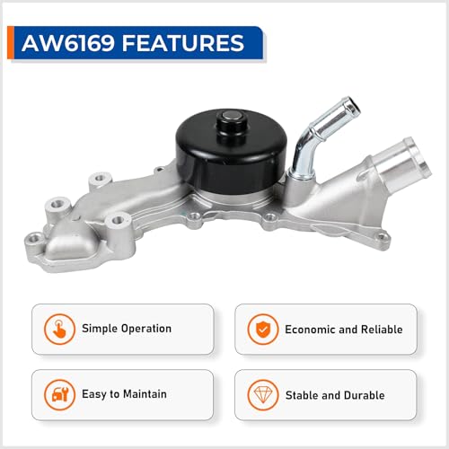 PAROD AW6169 Water Pump for Chrysler, Dodge, Jeep, Ram and Volkswagen 3.6L V6 - Image 6