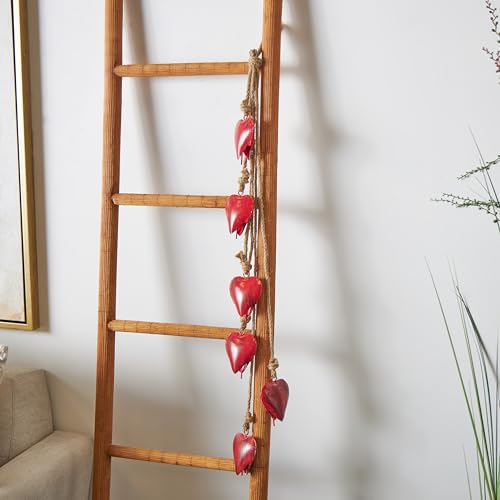 Deco-79-Red-Metal-Decorative-Hearts-with-Jute-Hanging-Rope-4-x-2-x-35 Deco 79 Red Metal Decorative Hearts with Jute Hanging Rope 4 x 2 x 35