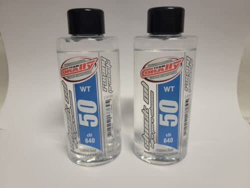 2 Bottles Huge 5OZ Team CORALLY 50WT 50 WT Silicone Shock Oil LOSI ARRMA ASSOCIATED Includes CHICAGOLAND RC Coupon