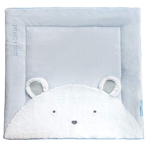 Tapis d'éveil bébé au sol ou dans le parc avec l'ours bleu Tapidou